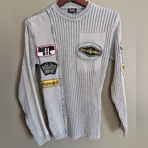 Vintage Dolce & Gabbana Formula 1 Patch Racing Sweater Size Medium